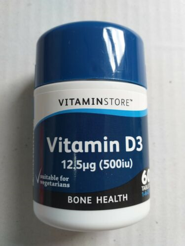 Vitamin Store D3 Tablets 12.5mg 60'S Vitamin Store D3 Tablets 12.5mg 60'S